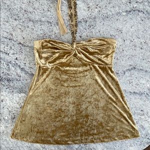 THE LIMITED VELOUR HALTER TOP!